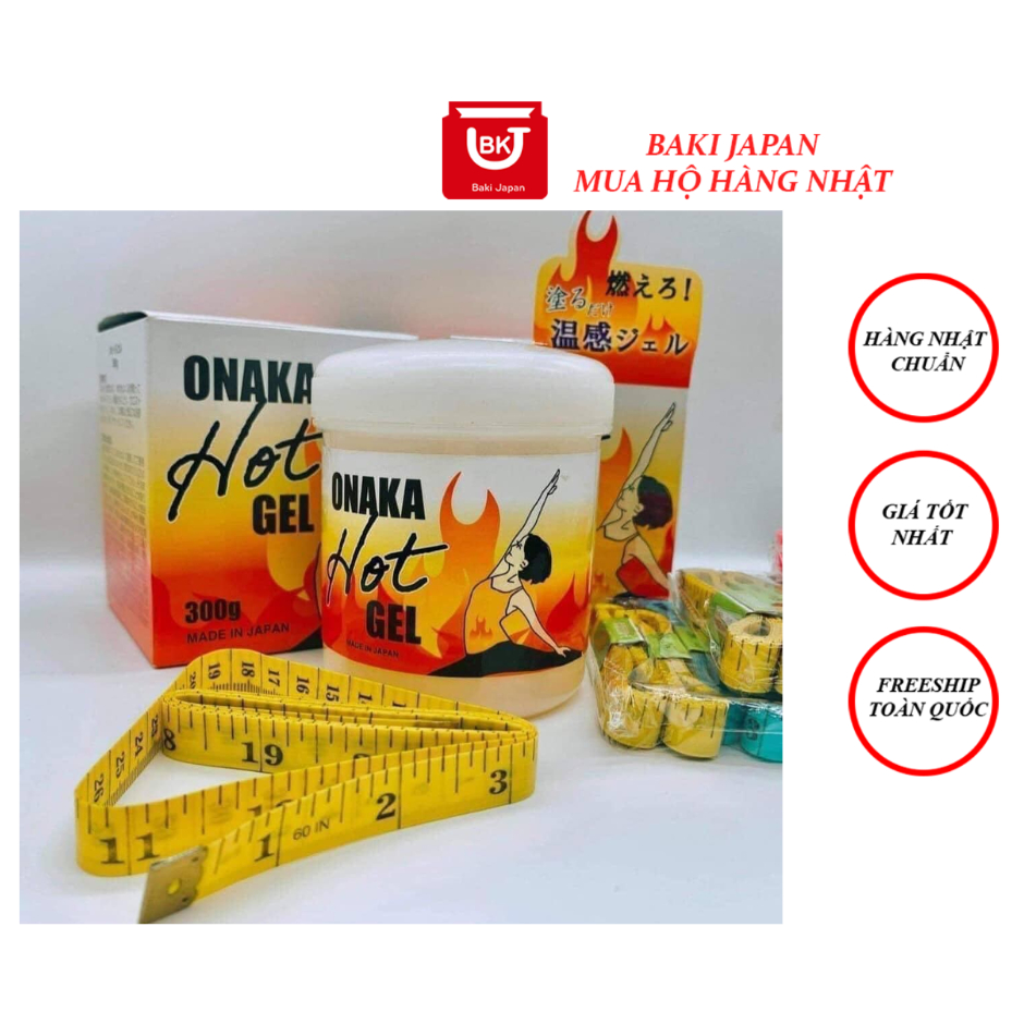 Gel bôi tan mỡ bụng onaka Nhật Bản 300g Onaka hot gel giảm mỡ