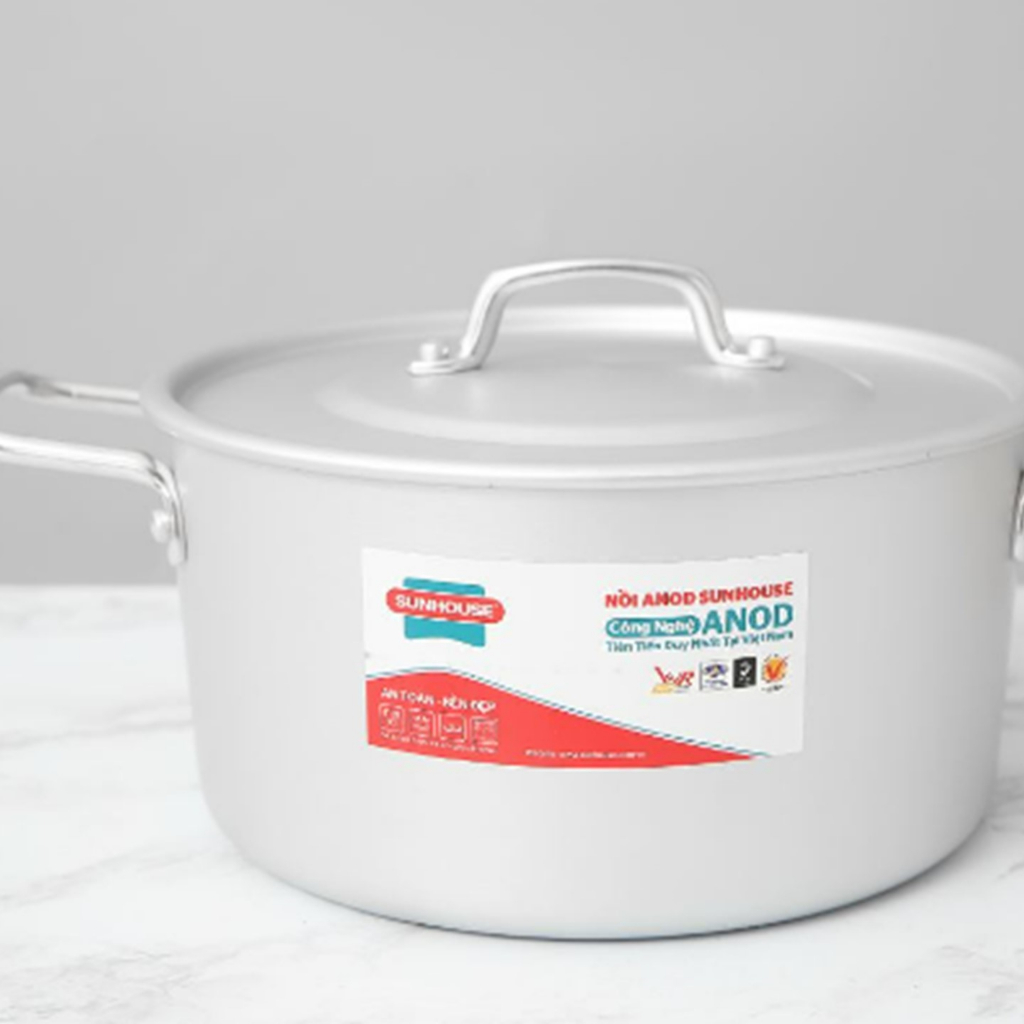 Nồi lẻ anod Sunhouse SHG2716-32SA size từ 16 đến 32cm - Hàng chính hãng