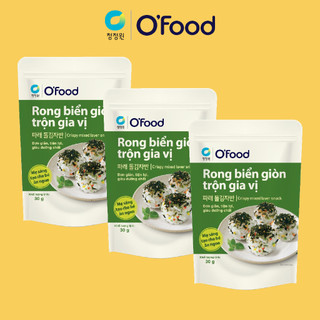  Combo 3 rong biển giòn trộn gia vị truyền thống Ofood rong biển rắc cơm cho bé ngon giòn tròn vị gói 30g 
