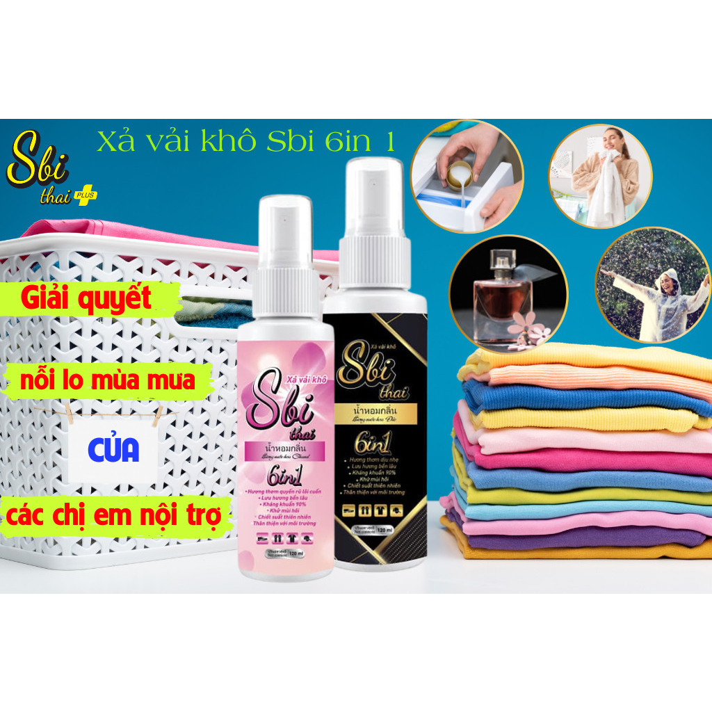 Xịt Xả Vải Khô Sbi Thái Lưu Hương Thơm Lâu Nhỏ Gọn - Nhật Hiếu Store
