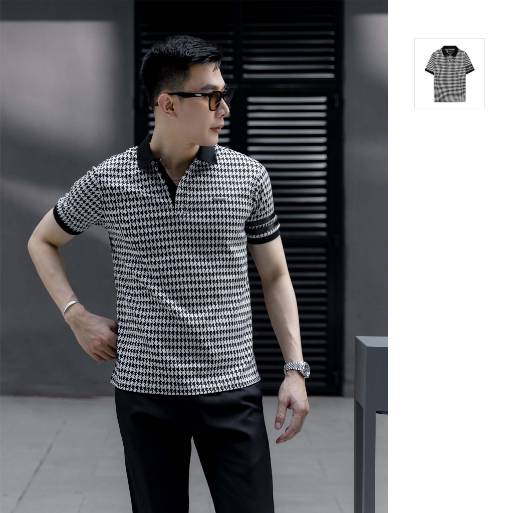 Áo Polo Nam BW Pattern Leather Cir, Chất Vải Cotton blend Thoải Mái, PL0051, SOMEHOW