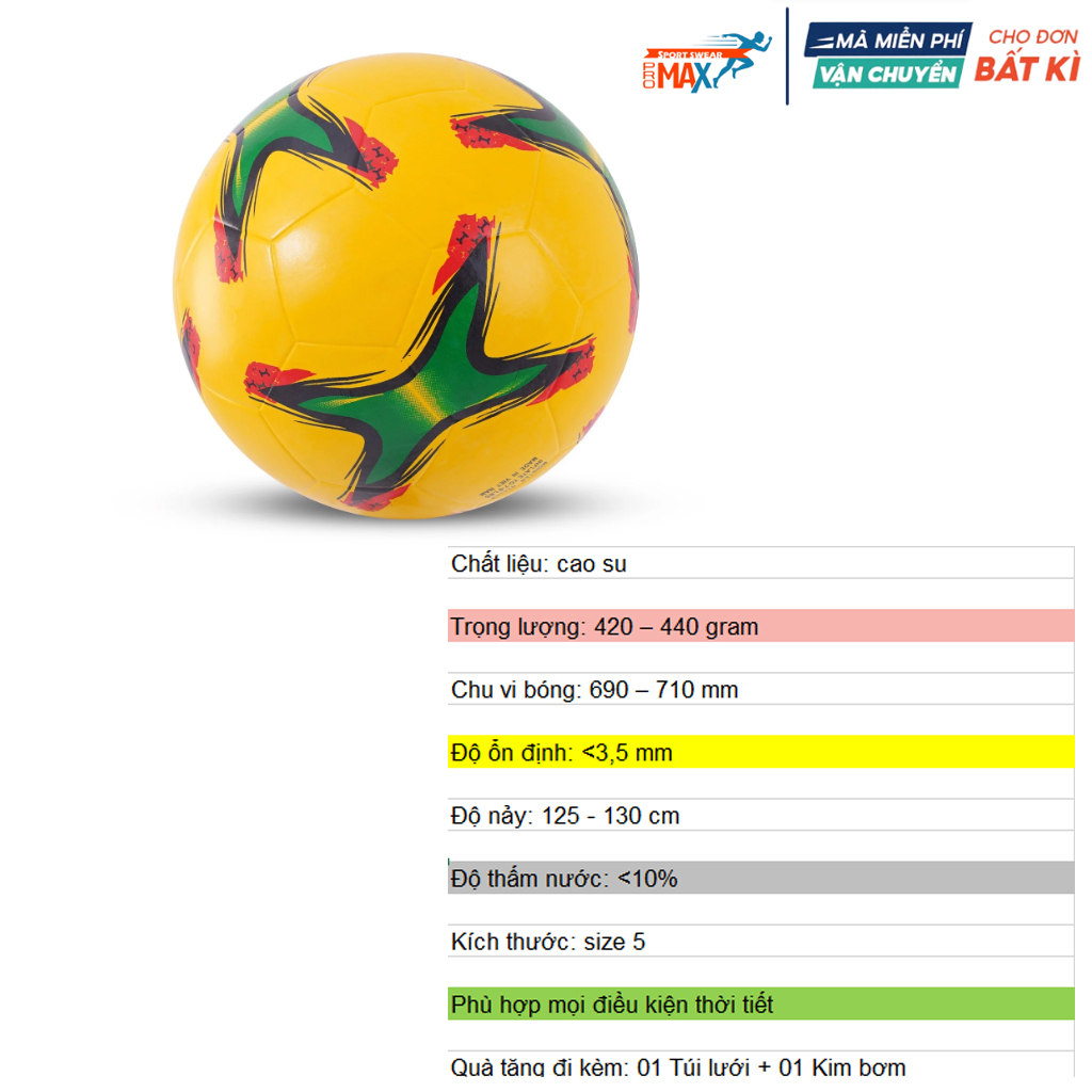 Banh Bóng Đá Prostart Loại Banh Đúc Chất Liệu Cao Su Phù Hợp Cho Trê Em Đá Không Đau Chân Kích Thướt Size Số 3-4-5