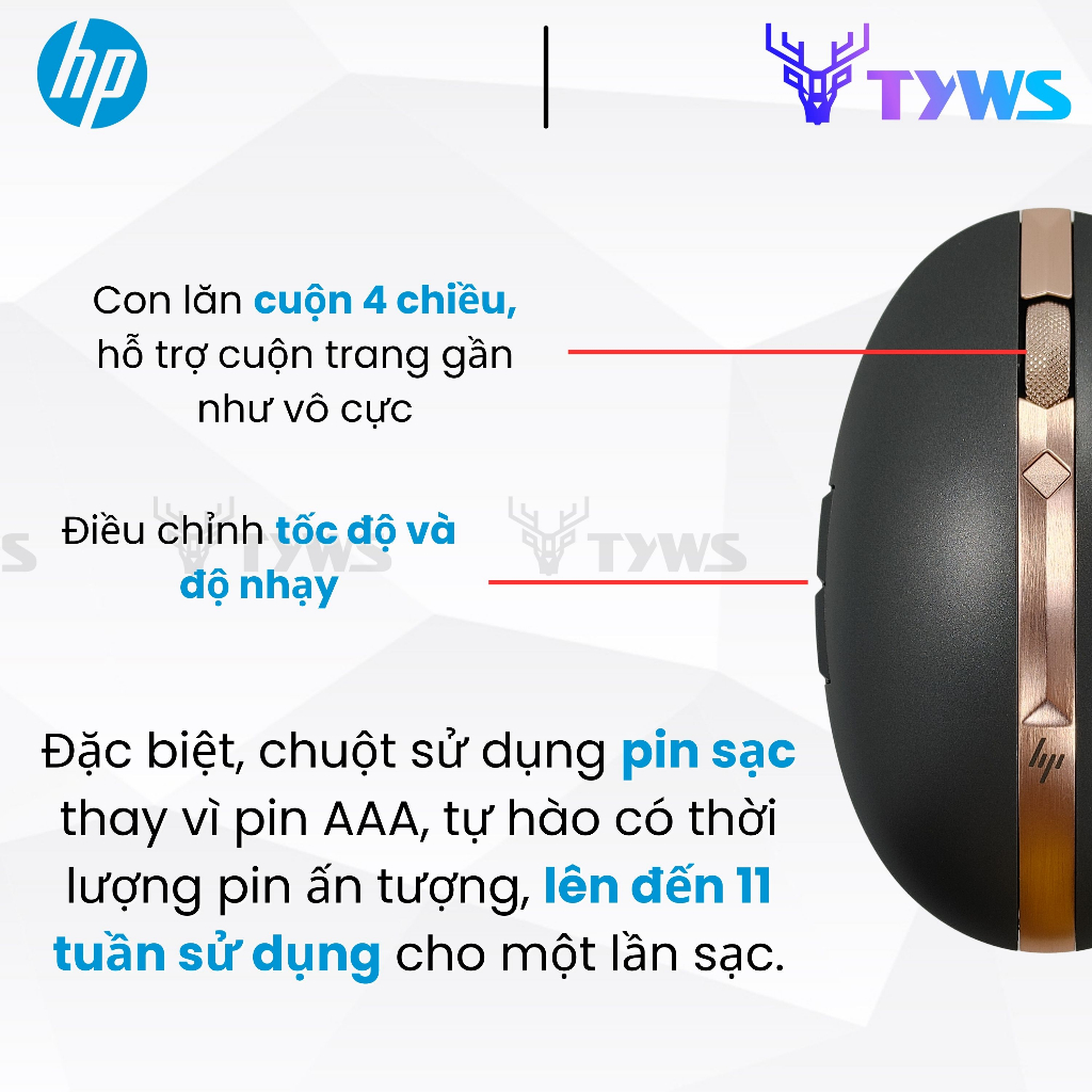 Chuột Không Dây HP Spectre Rechargeable Mouse 700 HPS700