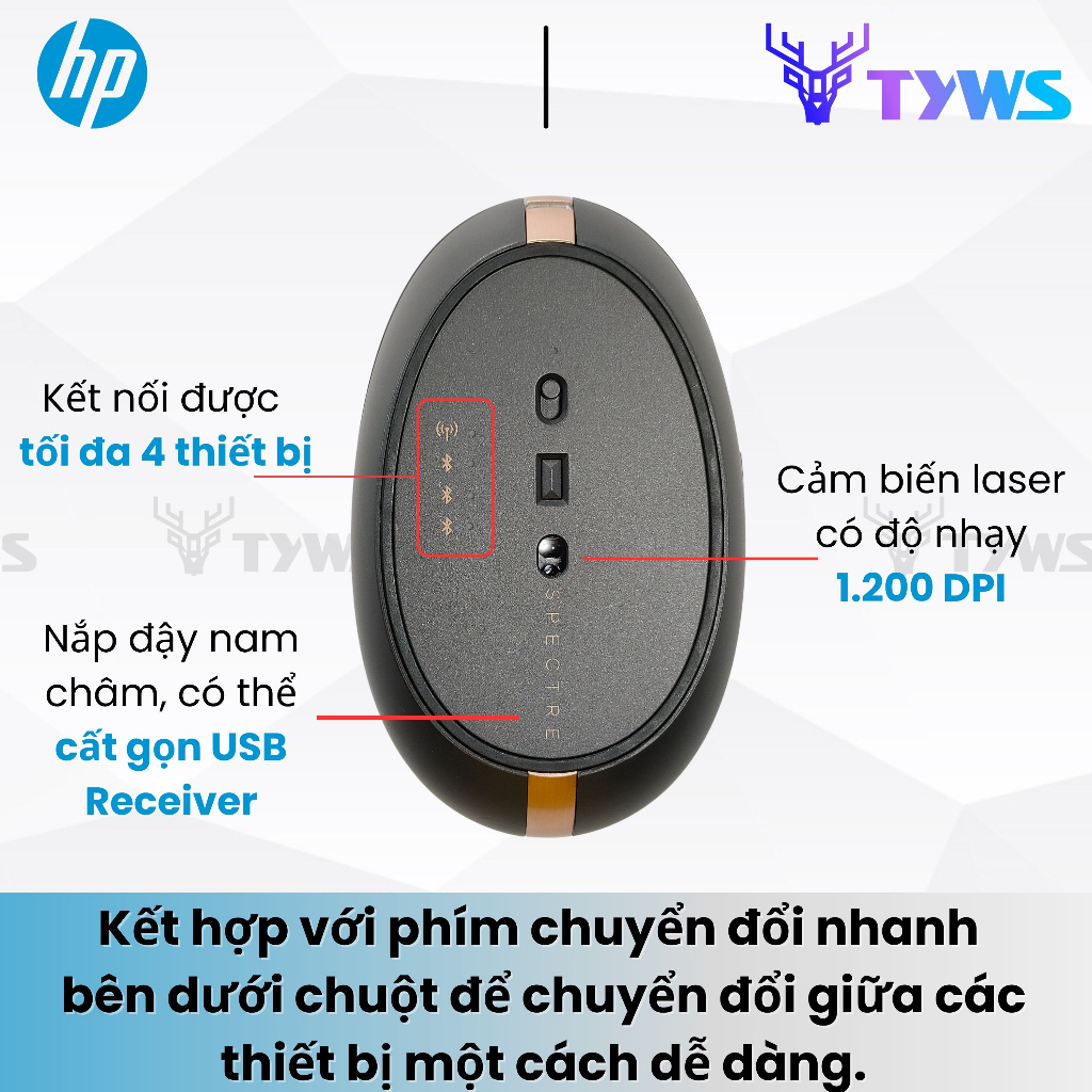 Chuột Không Dây HP Spectre Rechargeable Mouse 700 HPS700