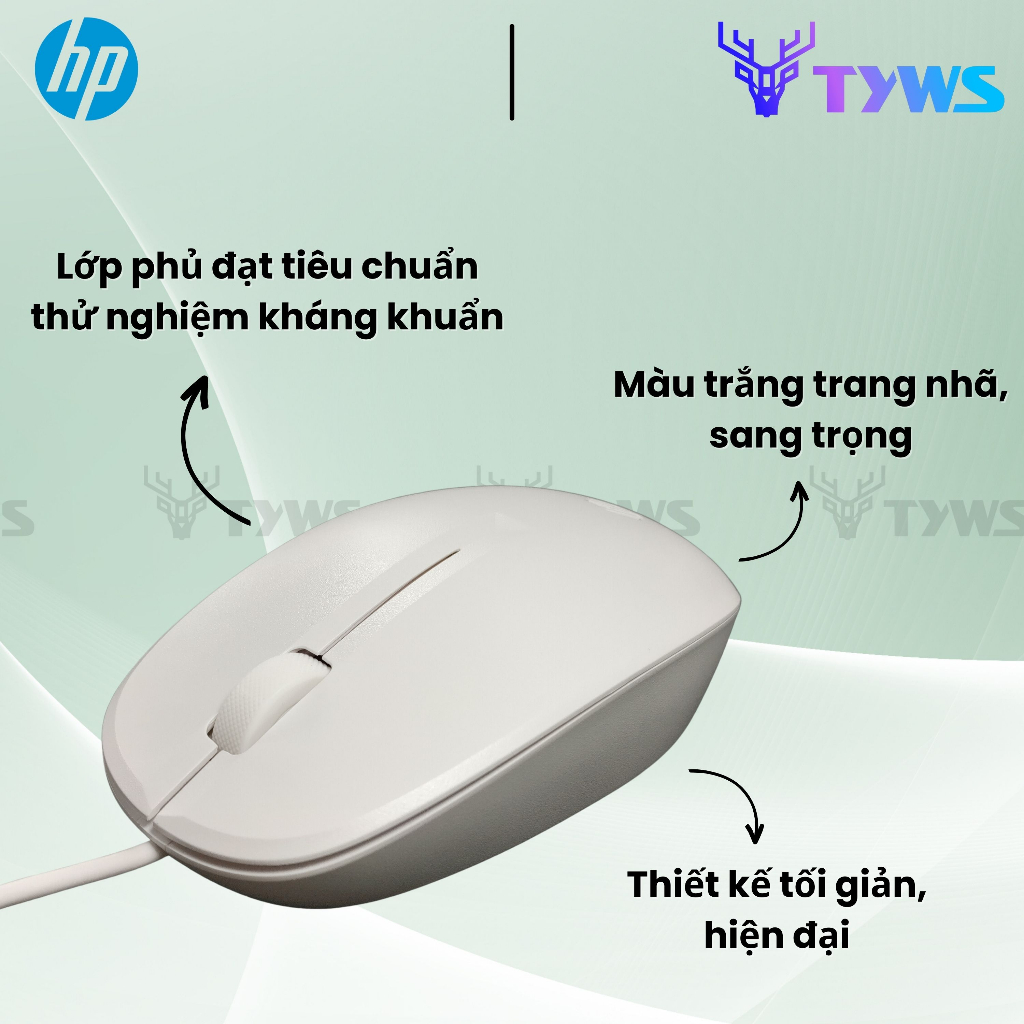 Chuột Có Dây HP 126 White Wired Mouse HP126