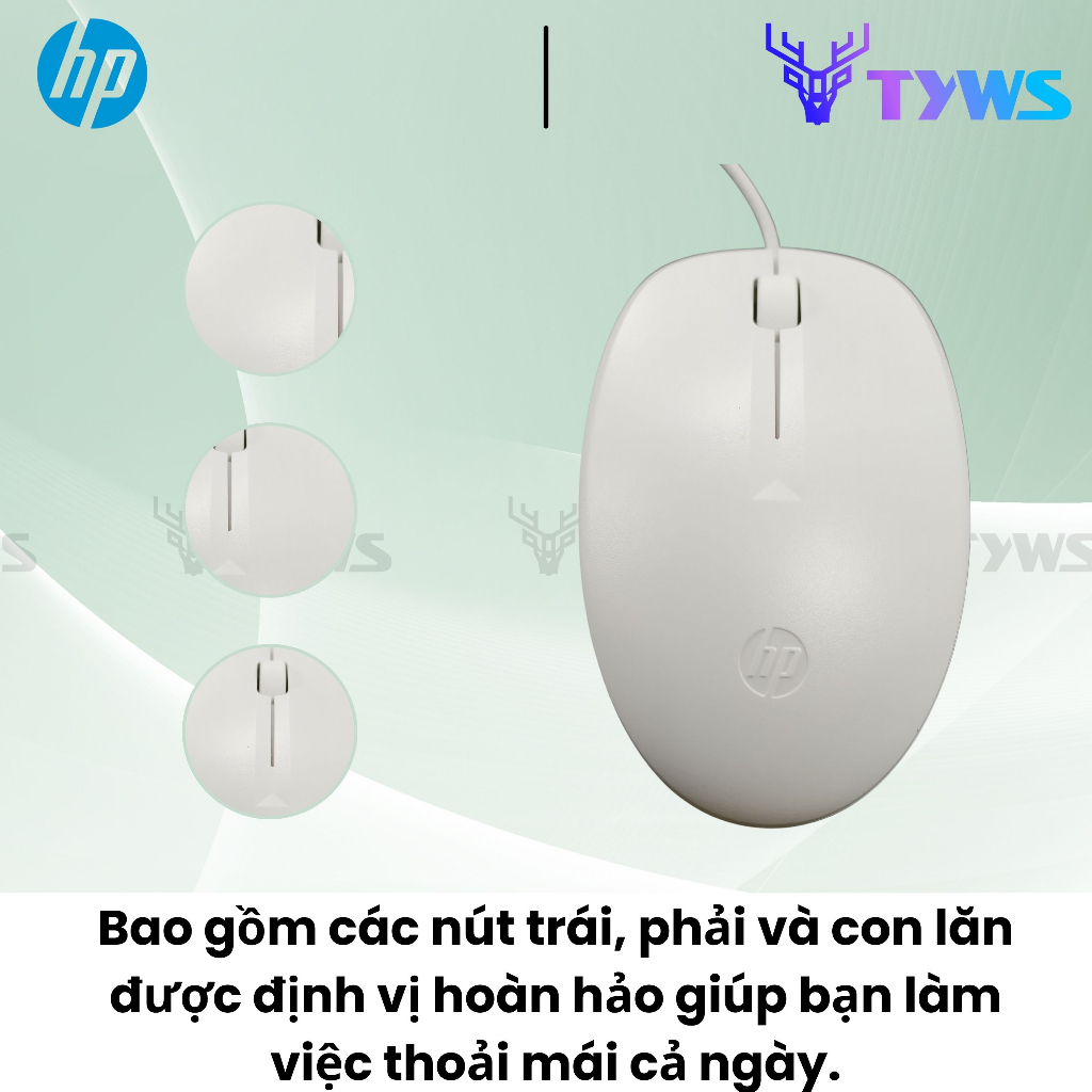 Chuột Có Dây HP 126 White Wired Mouse HP126
