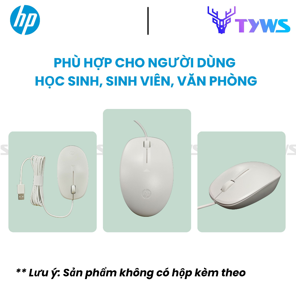 Chuột Có Dây HP 126 White Wired Mouse HP126