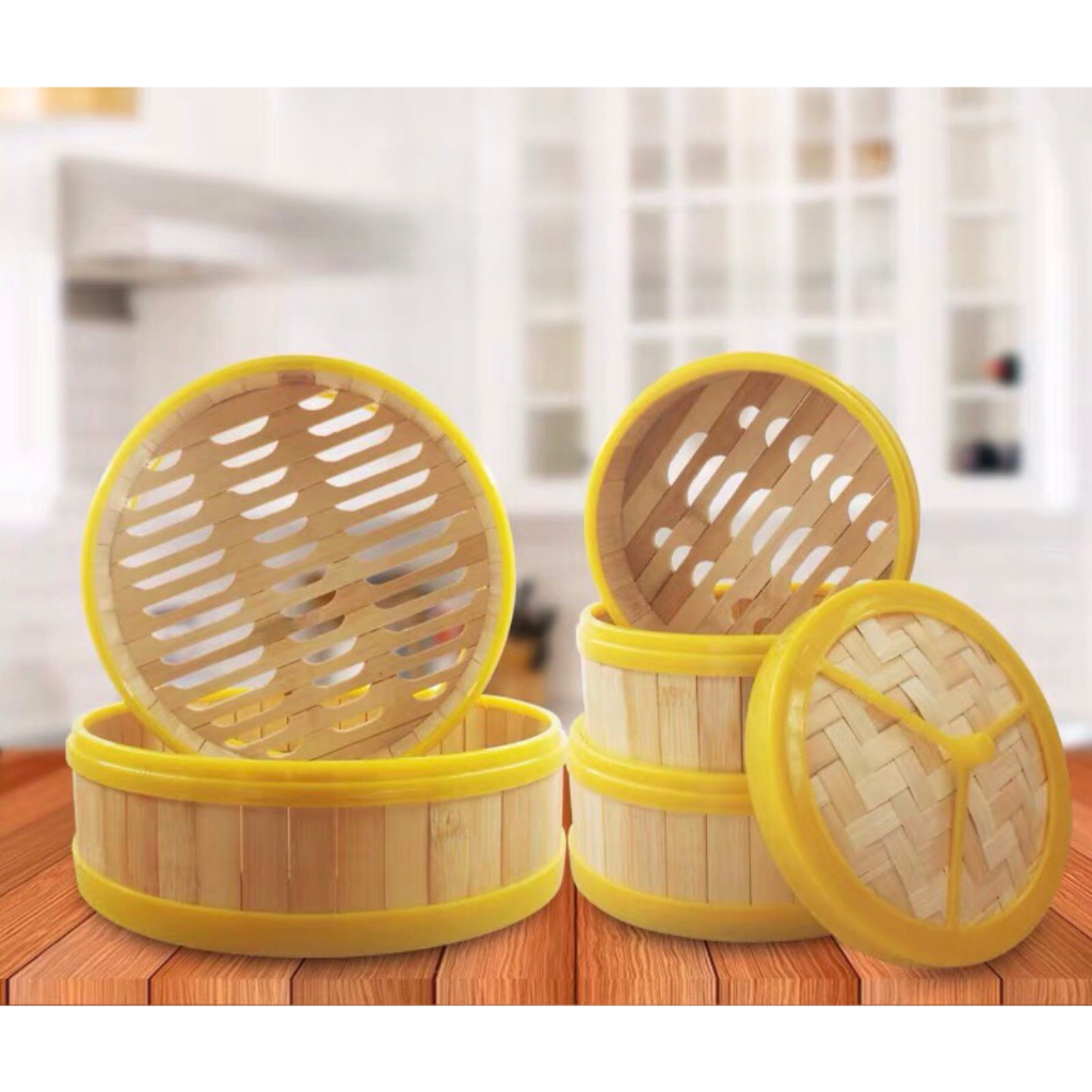 Xửng tre hấp bánh vành nhựa vàng 4 kích thước