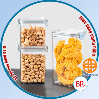 Hộp đựng thực phẩm đồ khô, ngũ cốc trái cây sấy, sữa bột Hokori Việt Nhật, Hộp bảo quản đồ ăn trong suốt nắp kín 6789