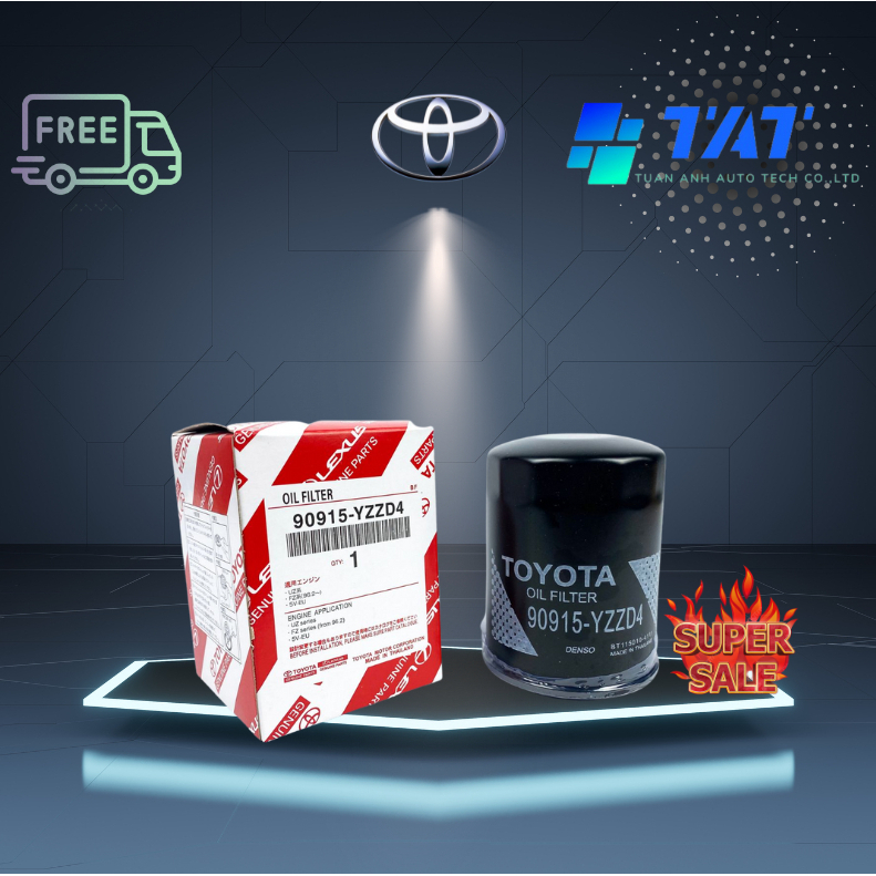 Lọc dầu động cơ Toyota Fortuner, Innova, Hilux (90915-YZZD4)