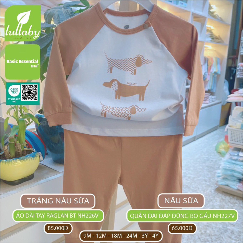 Bộ dài tay raglan in hình Lullaby Bé Gái NH227V-228V  2023