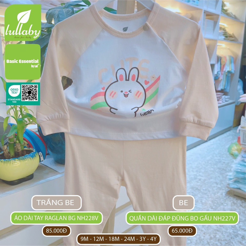 Bộ dài tay raglan in hình Lullaby Bé Gái NH227V-228V  2023