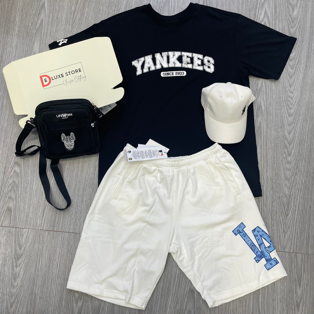 Áo phông nam nữ MLB NY Basic nhiều màu 100% cotton hàng xuất dư cao cấp phong cách Hàn Quốc