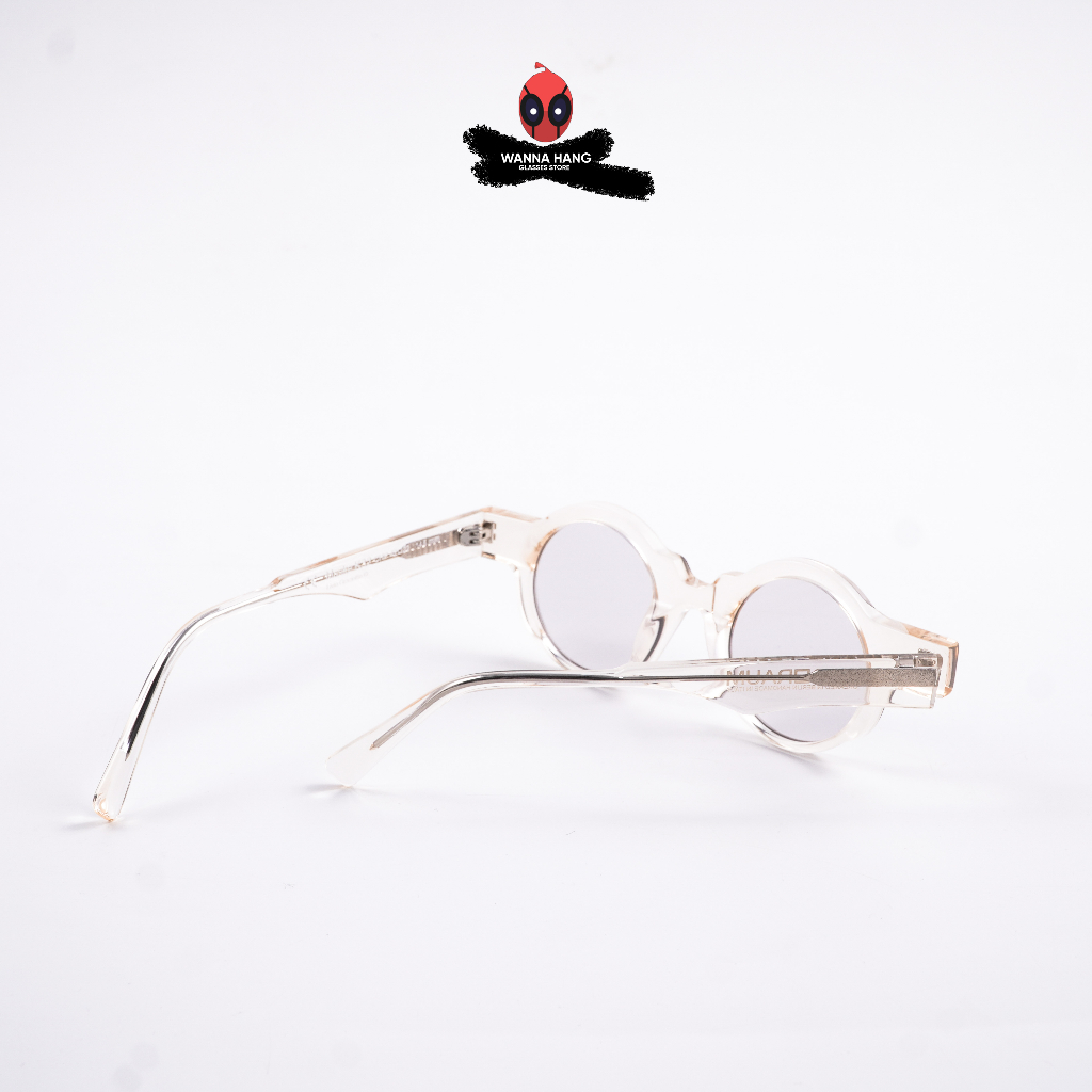 Gọng kính râm Kuboraum dáng tròn retro K32 tròng kính chống tia UV cao cấp Wanna Hang WHKBK32