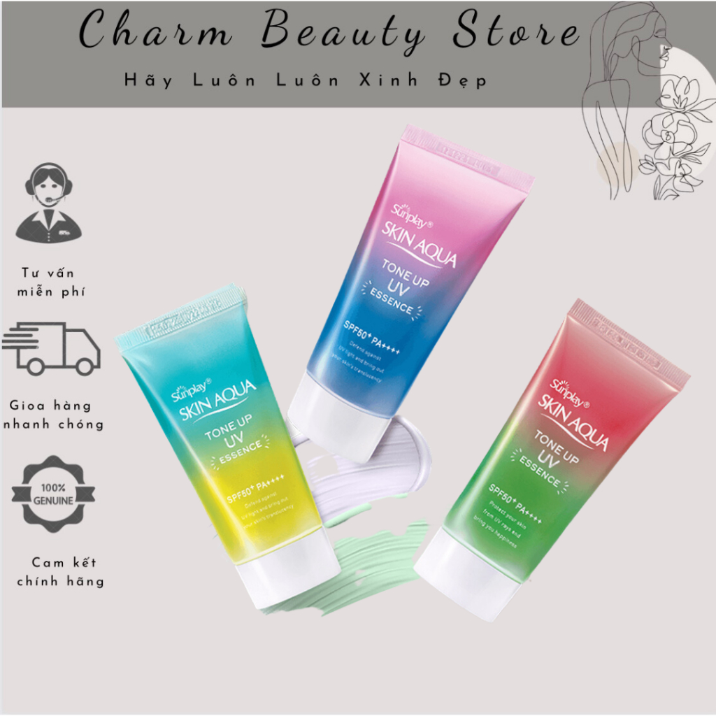 Kem Chống Nắng Skin Aqua Kiềm Dầu Nâng Tông. Sunplay Skin UV Essence-80g