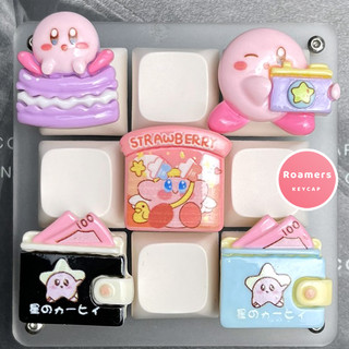 Keycap Kirby Phiên Bản Mới Mẫu Đồ Ăn Vặt Ví Tiền Nút Bàn Phím Cơ
