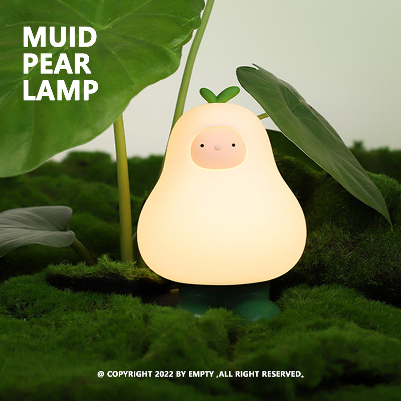 Đèn Silicon Em Lê Đi Giầy Xanh, Đèn Trang Trí Đèn Ngủ Cute Pear Lamp , Dễ thương, Quà tặng, Trang trí phòng