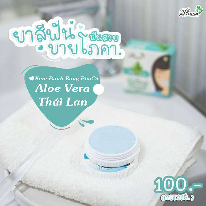 Kem đánh răng thảo dược BY PHOCA Aloe Vera 25g giúp răng trắng sáng, dùng được cho người niềng răng NPP Tido88