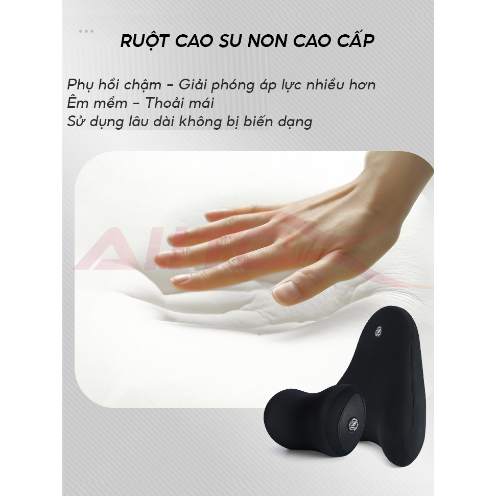 Gối đầu và tựa lưng ô tô massage AutoX máy rung 6 chế độ ruột cao su non êm mềm | BigBuy360 - bigbuy360.vn