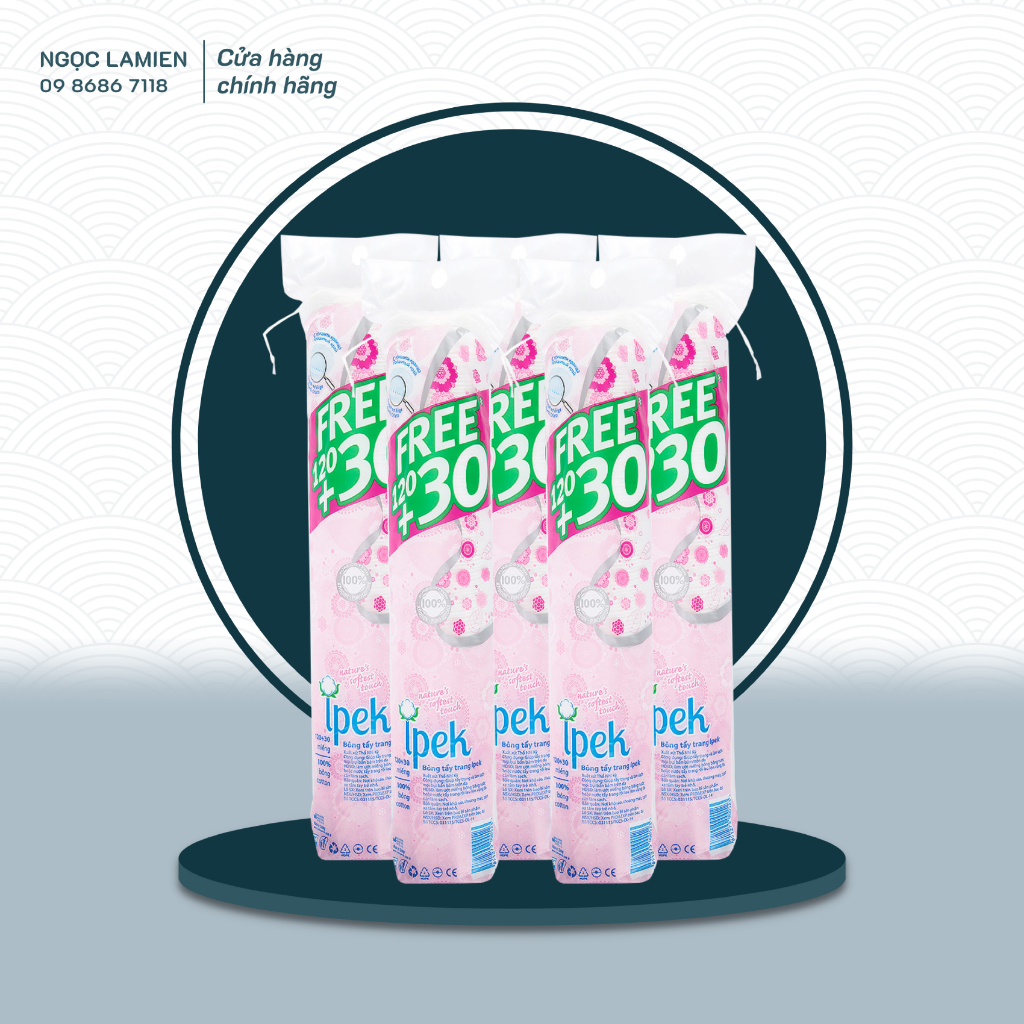 Bông Tẩy Trang Ipek 130 miếng  Chính Hãng