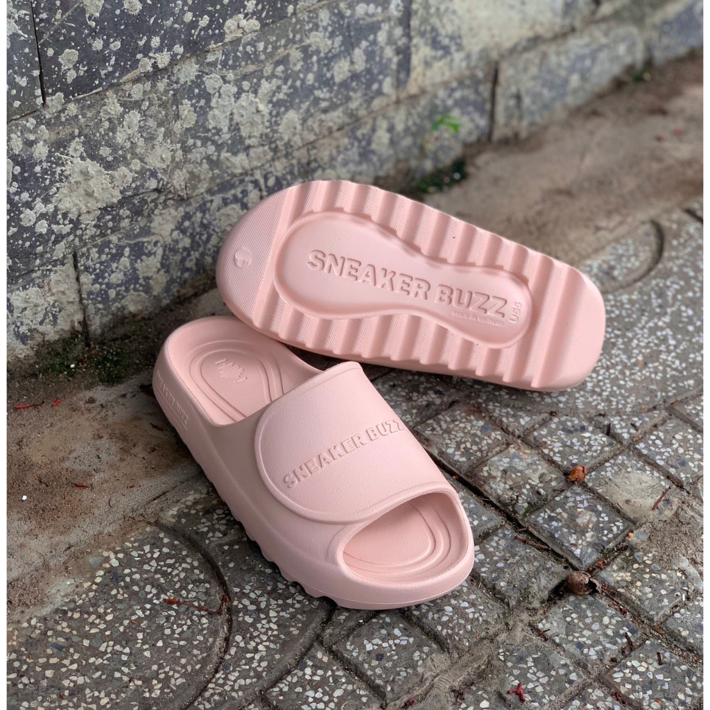 [ 2M Sneaker ] - Dép Sneaker Buzz Hồng Quai Ngang Cloud Slide