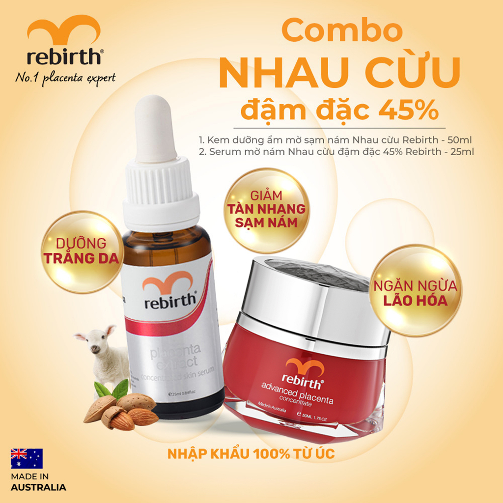 Bộ đôi giúp mờ sạm nám Nhau cừu đậm đặc 45% Rebirth