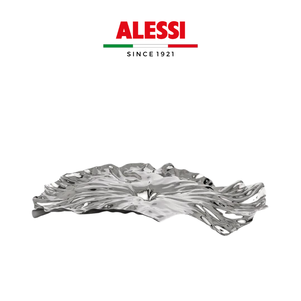 Đĩa trang trí hình lá sen kim loại ALESSI A LOTUS LEAF - Hàng chính hãng