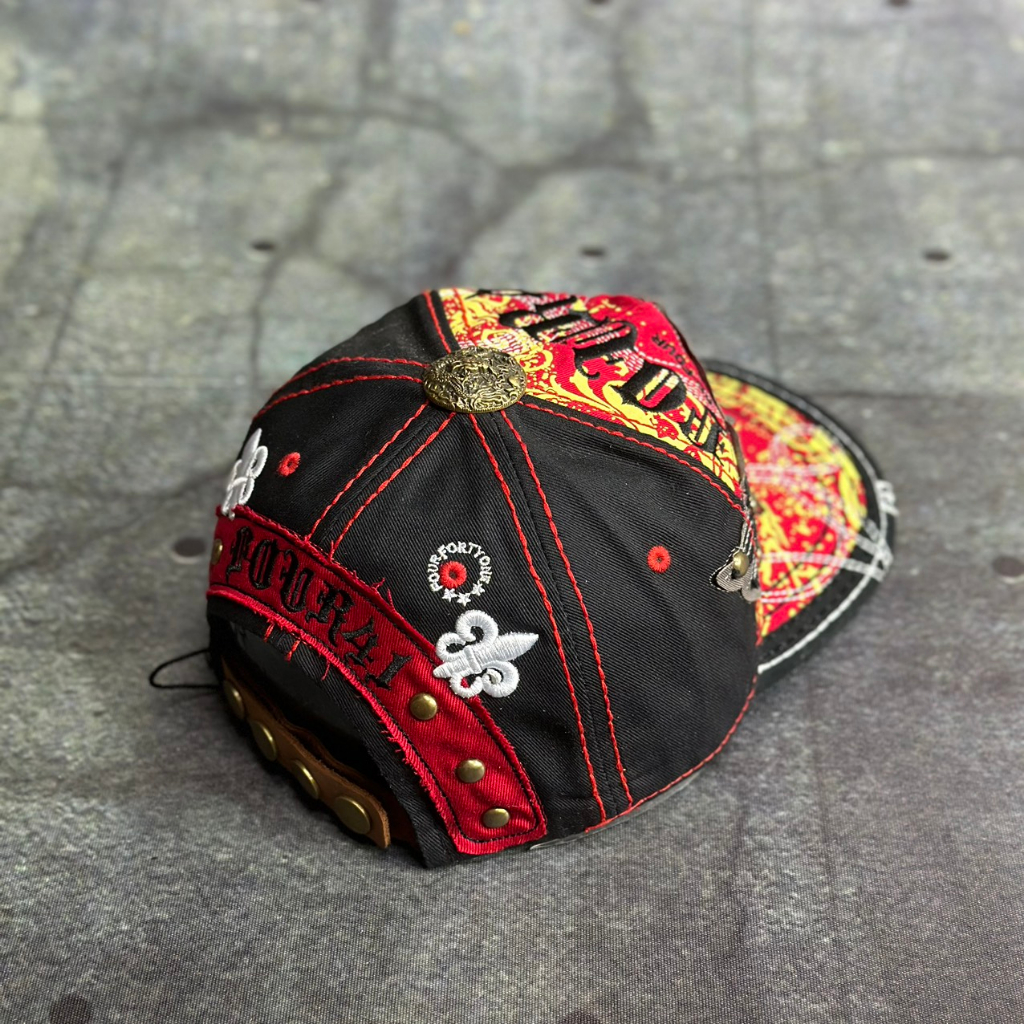 Nón ông địa mũ four 441 cánh chim thêu full