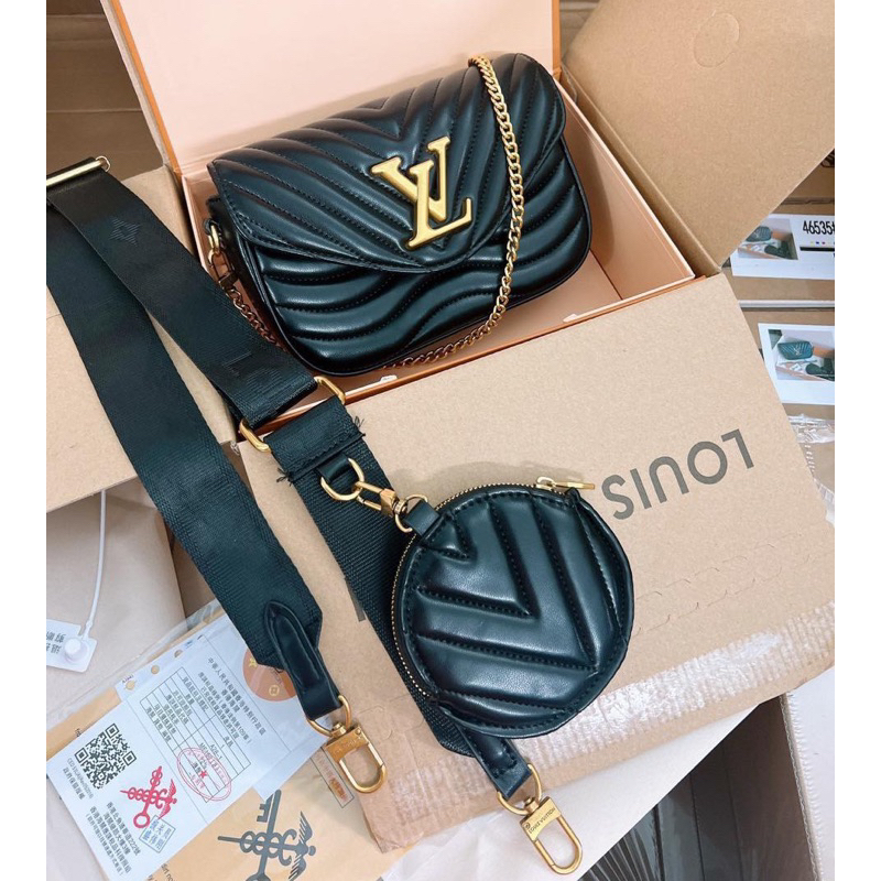 Túi LV set đôi kèm ví tròn hàng 2 bõ sang xịn sẵn 2 màu