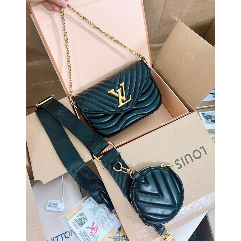 Túi LV set đôi kèm ví tròn hàng 2 bõ sang xịn sẵn 2 màu