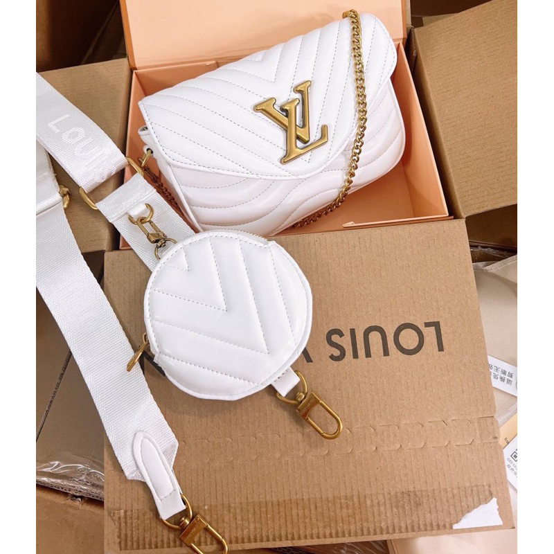 Túi LV set đôi kèm ví tròn hàng 2 bõ sang xịn sẵn 2 màu