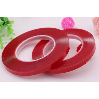 Băng keo cuộn đỏ 2 mặt (1cmx10m) dán nailbox, dán móng mẫu (Cuộn)
