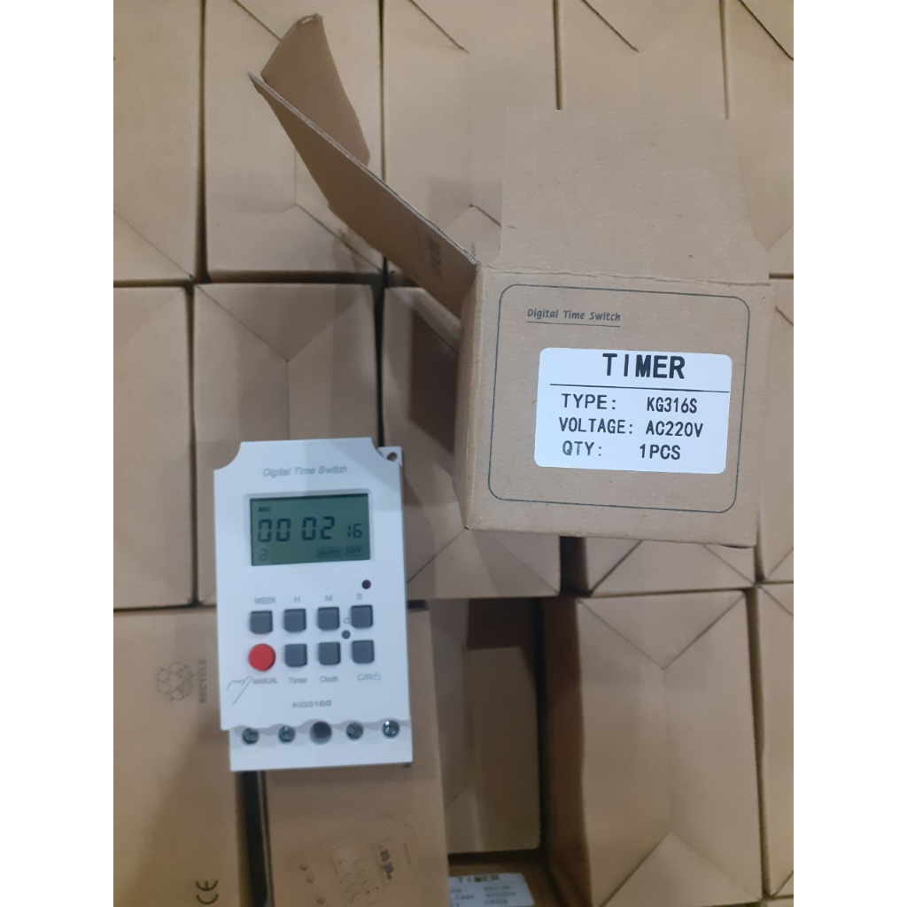 Timer hẹn giờ theo giây tối thiểu 1s 28 chương trình 25A KG316s cong tac hen gio