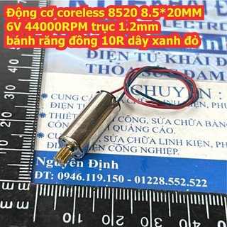 Động cơ coreless mô hình máy bay trực thăng 8520 8.5*20MM 3.7v 0.3A 47000RPM trục 1mm/1.2 dài 5.5mm kde3565