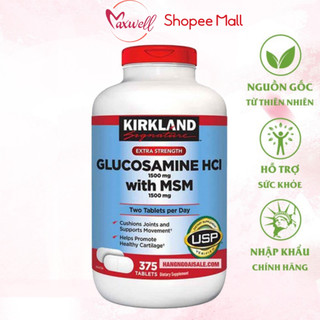Viên uống xương khớp Glucosamine HCL With MSM Kirkland Signature hộp 375 viên Maxwell68