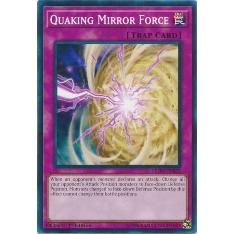 (Thẻ Bài Yugi-Oh ) Quaking Mirror Force - LEDD-ENB23 - Common 1st EditionLegendary Dragon Decks Singles