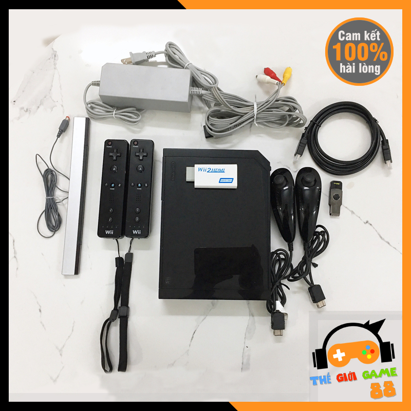 Bộ máy Wii thanh lý cho các gia đình trải nghiệm, 2 remote, chuyển HDMI, ổ cứng 320GB