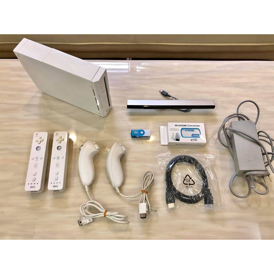 Bộ máy Wii thanh lý cho các gia đình trải nghiệm, 2 remote, chuyển HDMI, ổ cứng 320GB