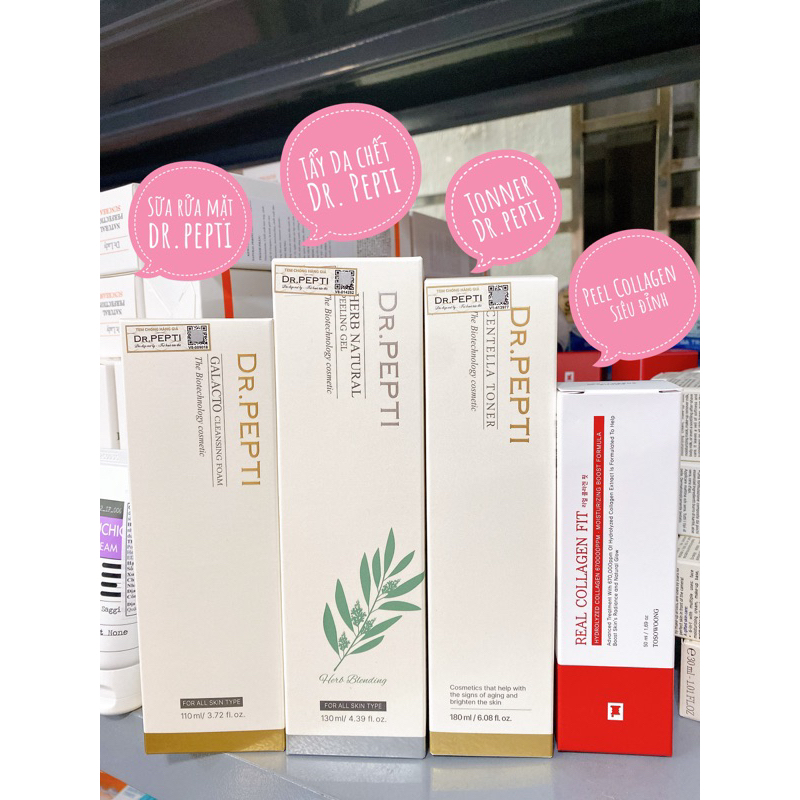 Nước Hoa Hồng Se Khít Lỗ Chân Lông, Phục Hồi Tế Bào Da DR.PEPTI Hàn Quốc Centella Toner Căng Bóng 180ml