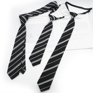 Cà vạt dk nơ họa tiết kẻ sọc đen trắng phong cách preppy cổ điển unisex nơ cà vạt jk