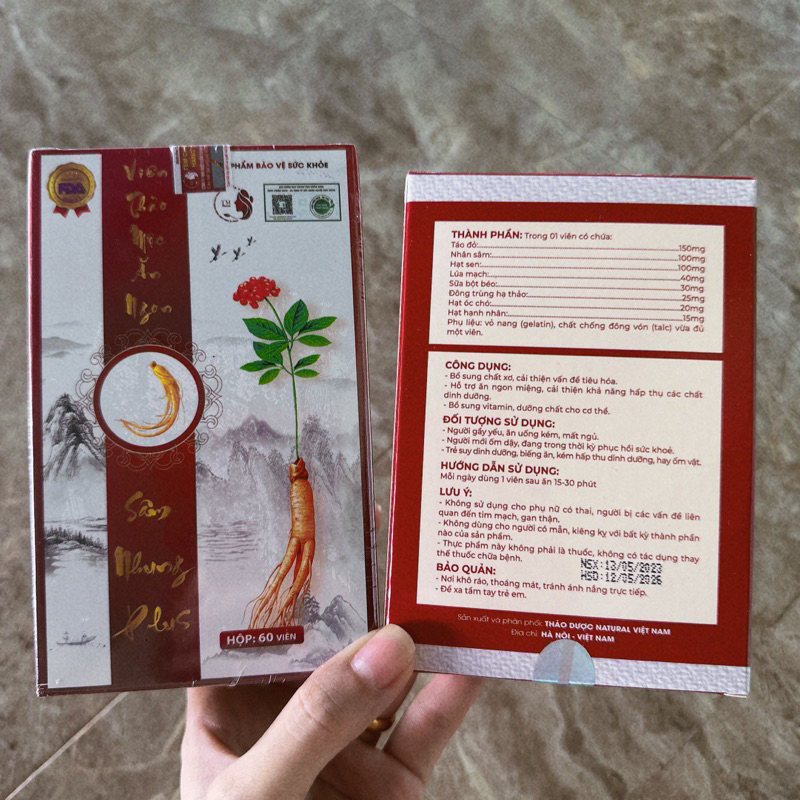 SÂM NHUNG PLUS ĂN NGON NGỦ NGON 60 VIÊN.