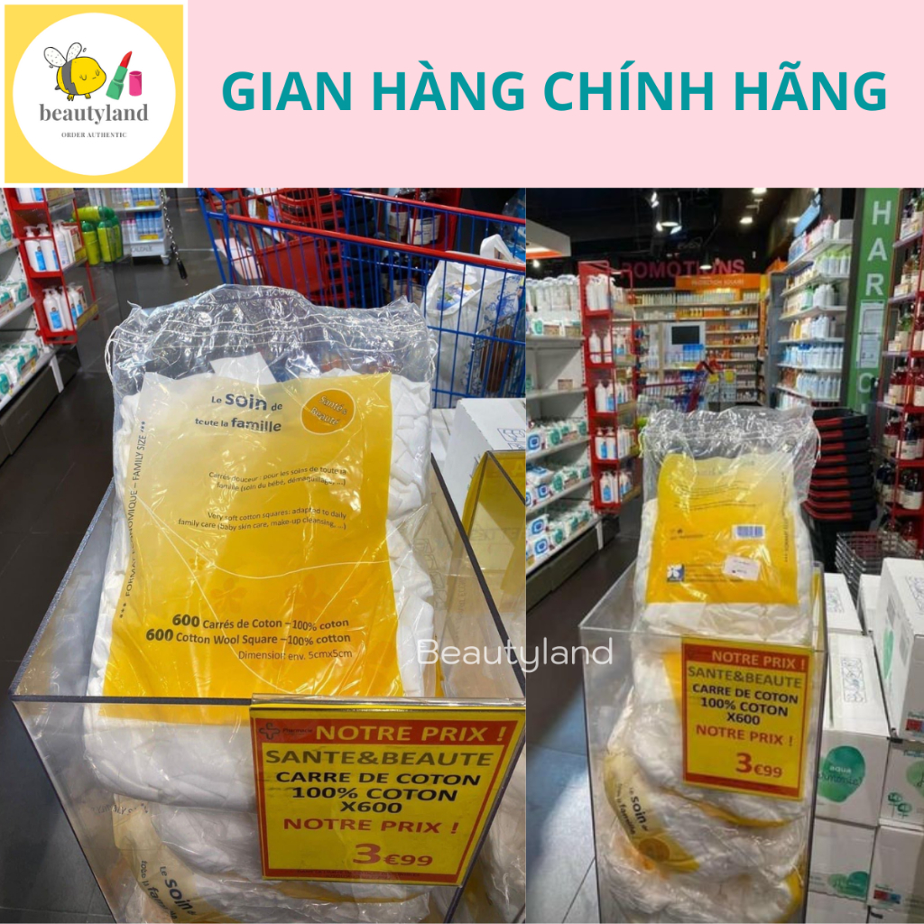 Bông Tẩy Trang Pháp Bản Đặc Biệt 600 Miếng