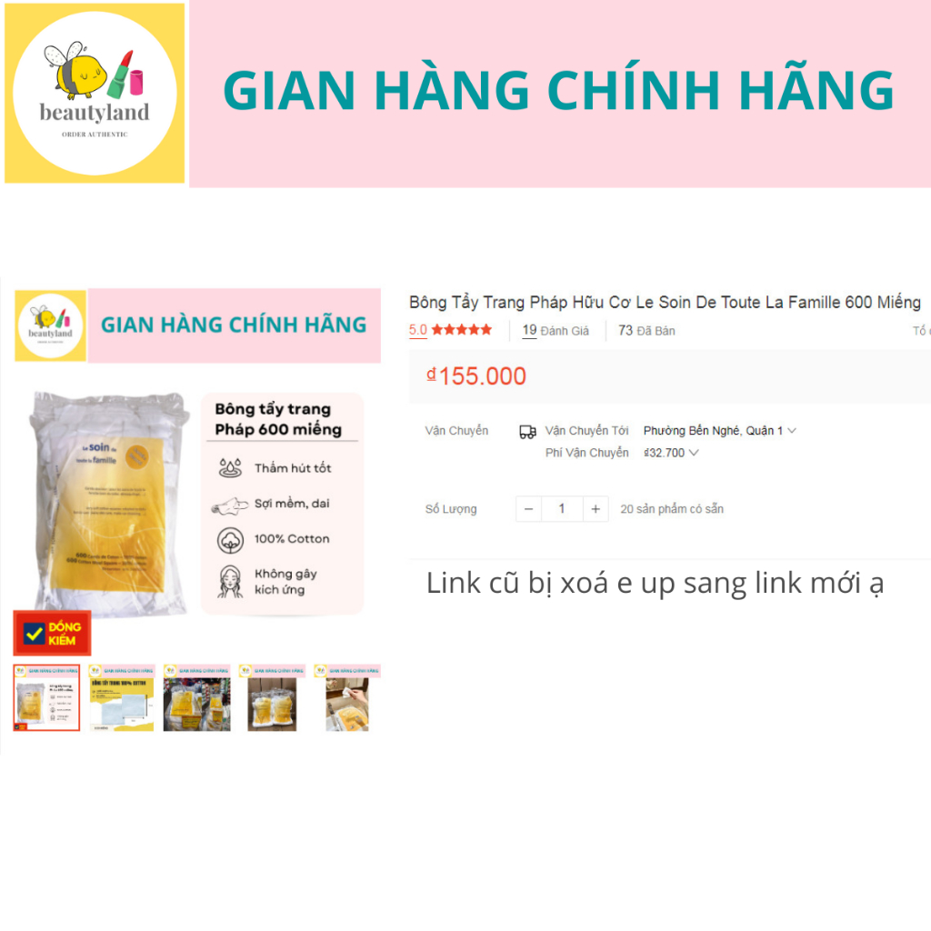 Bông Tẩy Trang Pháp Bản Đặc Biệt 600 Miếng