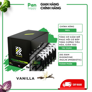 Đạm Thuần săn cơ giảm mỡ + Inulin, túi nhỏ tiện lợi mang đi DY vegan protein vị vanila