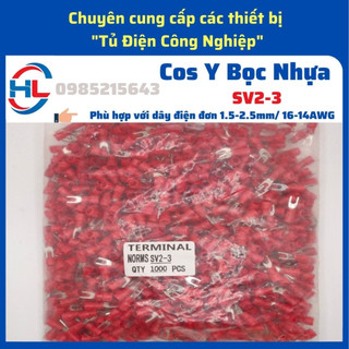 [1000 chiếc] Đầu cos chữ y sv2-3, y2-3, cos, sv2-3, cos y bọc nhựa, cos y trần, snb2-3, cos chẻ, cos càng cua