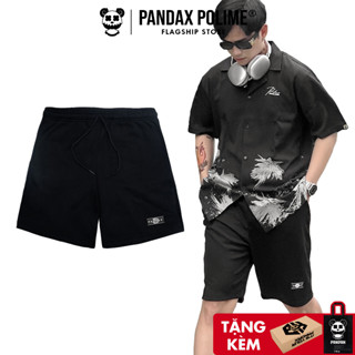 Quần đùi nam big size ngắn local brand ống rộng lưng thun Pandax essential basic cao cấp unisex màu đen