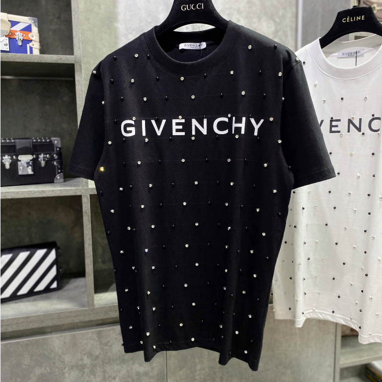 Áo Phông Nam GVC Đính Đá Phối Thêu Không Bong Cực Chiến - Áo Thun Nam Nữ GVC