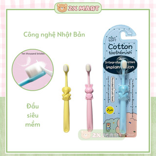 Bàn chải đánh răng cho bé lông tơ siêu mịn mềm mại xuất Nhật - 2X MART