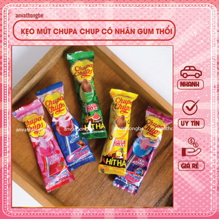 Kẹo mút Chupa chups nhân gum thổi (gói 12g)