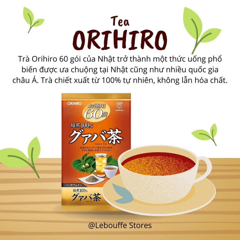 Trà Nhật Bản Giúp Thải Độc, Thanh Lọc Cơ Thể Orihiro Dokudami/Genpi/Guava Tea 180g